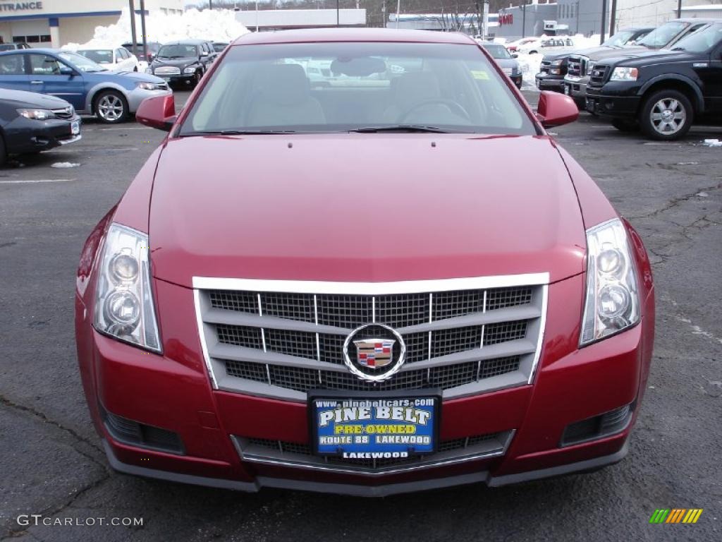 2009 CTS Sedan - Crystal Red / Cashmere/Cocoa photo #2