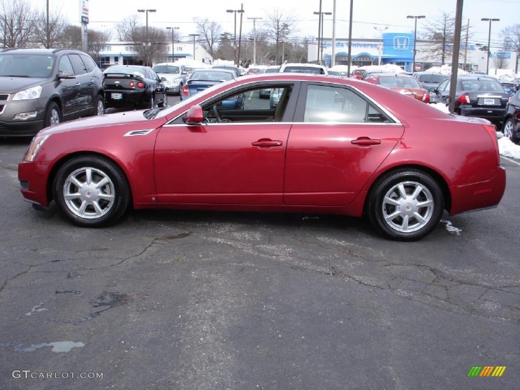 2009 CTS Sedan - Crystal Red / Cashmere/Cocoa photo #9