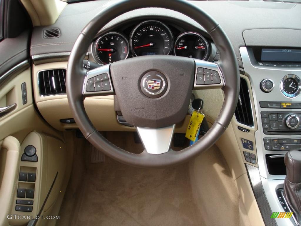 2009 CTS Sedan - Crystal Red / Cashmere/Cocoa photo #15