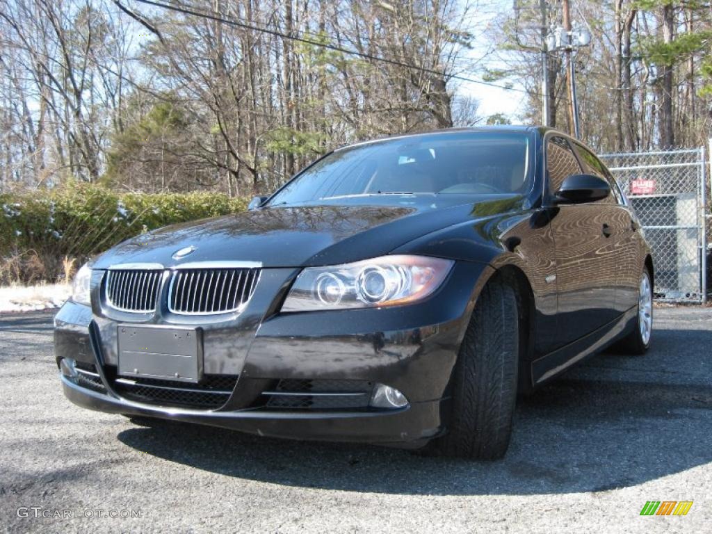 2006 3 Series 330i Sedan - Jet Black / Beige photo #4