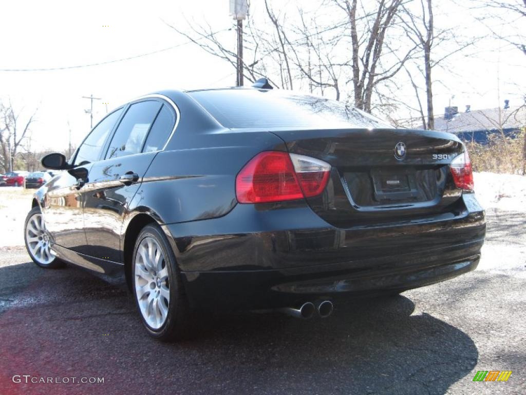 2006 3 Series 330i Sedan - Jet Black / Beige photo #6