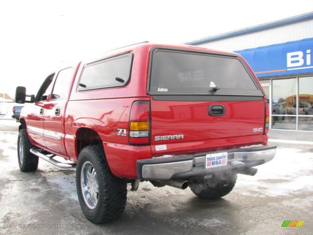 2006 Sierra 1500 SLT Crew Cab 4x4 - Fire Red / Dark Pewter photo #8