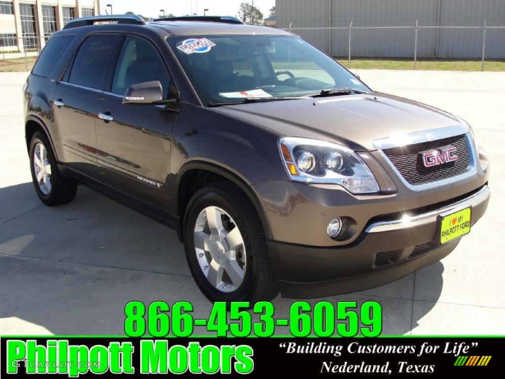 2008 Acadia SLT - Medium Brown Metallic / Ebony photo #1