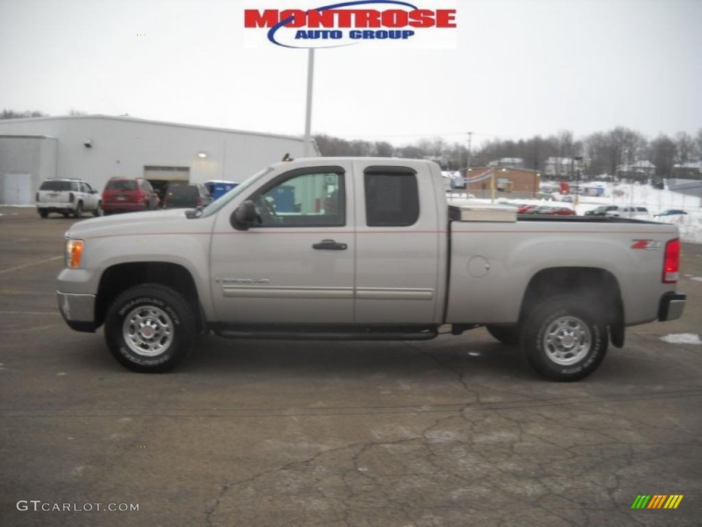 2007 Sierra 2500HD SLE Extended Cab 4x4 - Silver Birch Metallic / Ebony Black photo #7