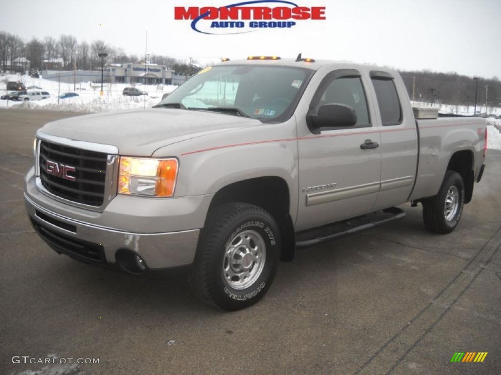 2007 Sierra 2500HD SLE Extended Cab 4x4 - Silver Birch Metallic / Ebony Black photo #20