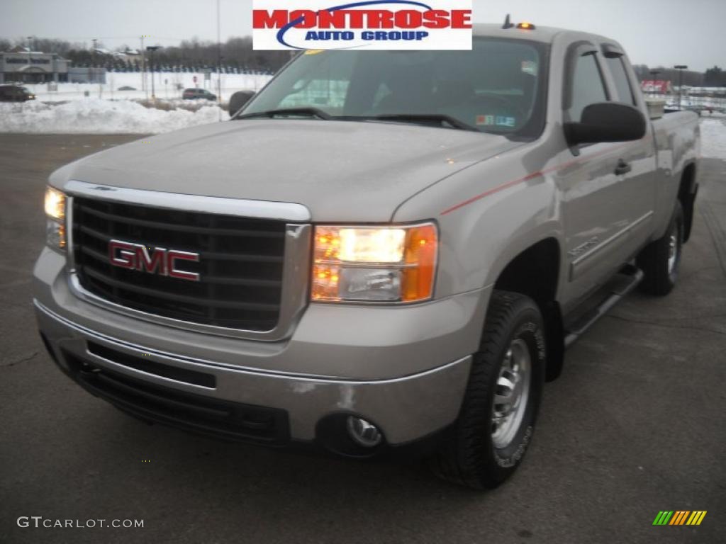 2007 Sierra 2500HD SLE Extended Cab 4x4 - Silver Birch Metallic / Ebony Black photo #21