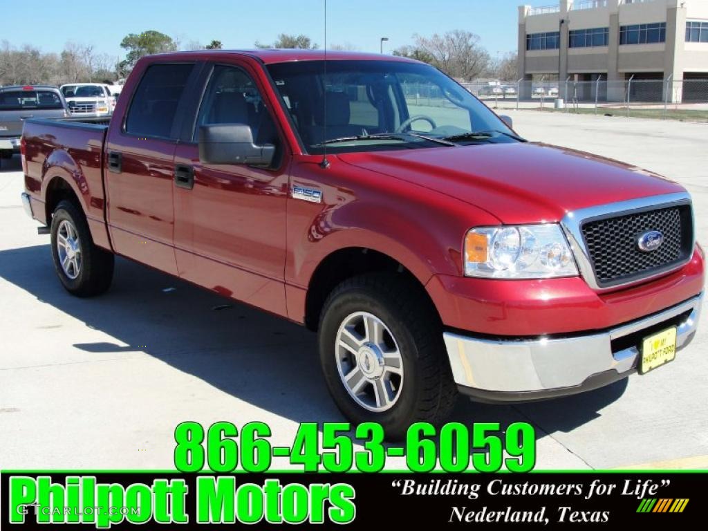 2008 F150 XLT SuperCrew - Redfire Metallic / Medium/Dark Flint photo #1