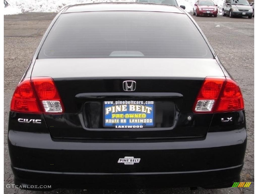 2005 Civic LX Sedan - Nighthawk Black Pearl / Gray photo #5