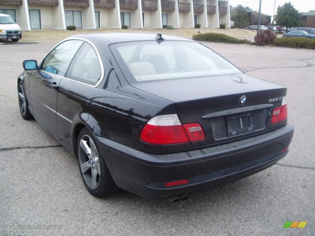 2004 3 Series 325i Coupe - Jet Black / Sand photo #7