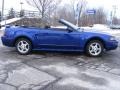 2002 Sonic Blue Metallic Ford Mustang V6 Convertible  photo #7