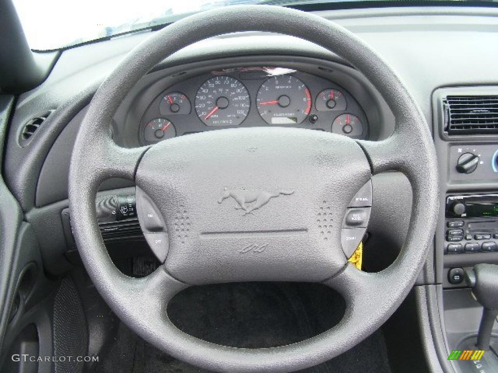 2002 Mustang V6 Convertible - Sonic Blue Metallic / Dark Charcoal photo #16