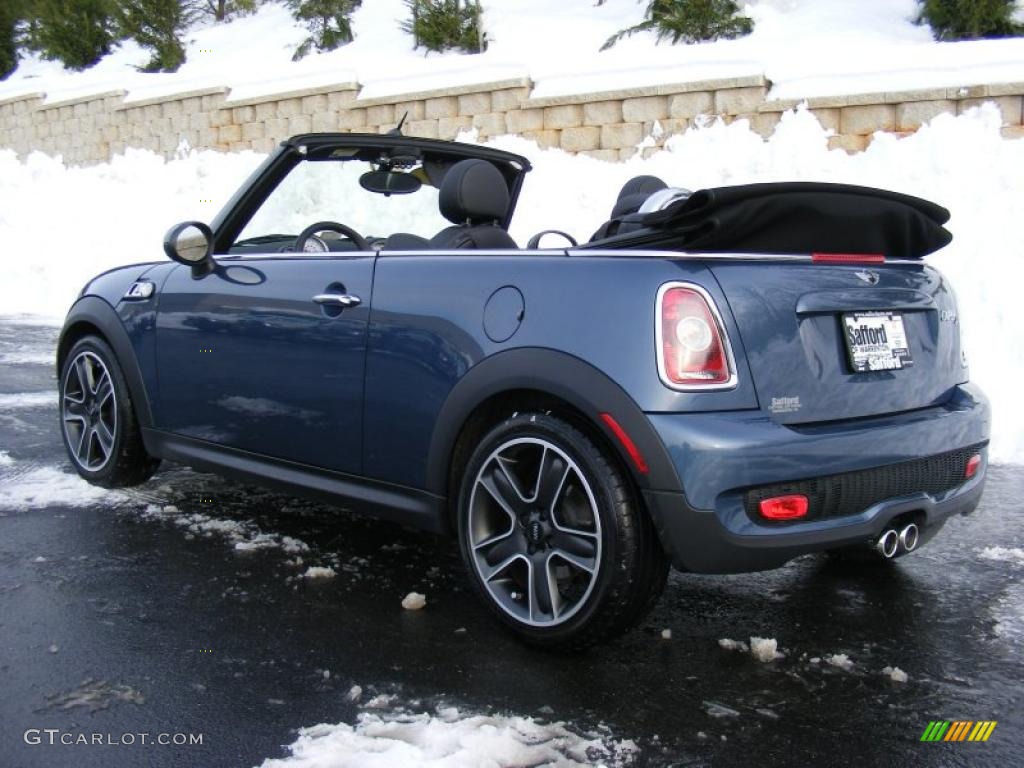 2009 Cooper S Convertible - Horizon Blue / Black/Grey photo #3
