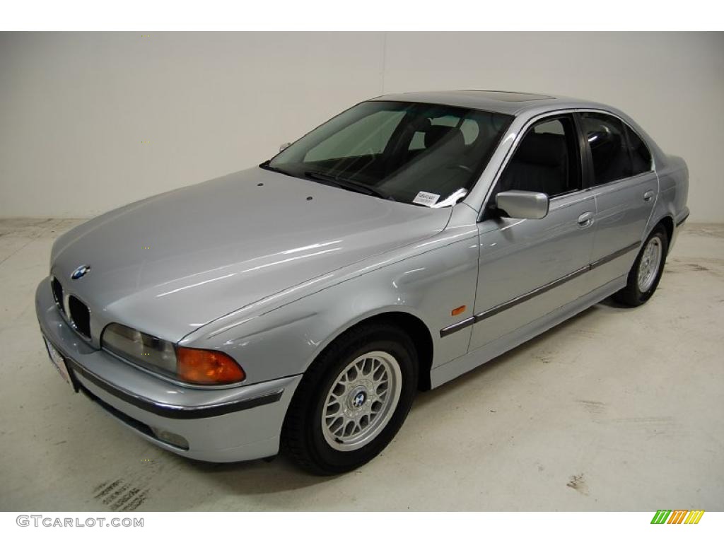 1998 5 Series 528i Sedan - Arctic Silver Metallic / Grey photo #11