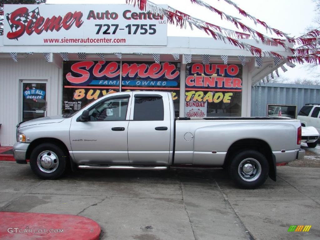 2003 Ram 3500 SLT Quad Cab Dually - Bright Silver Metallic / Dark Slate Gray photo #1