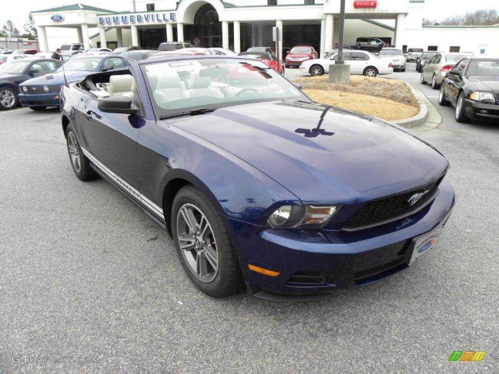 2010 Mustang V6 Premium Convertible - Kona Blue Metallic / Stone photo #1