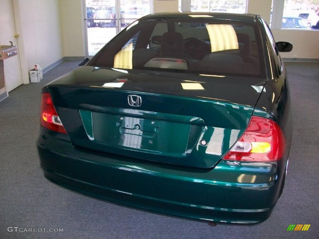 2001 Civic LX Coupe - Clover Green / Beige photo #4