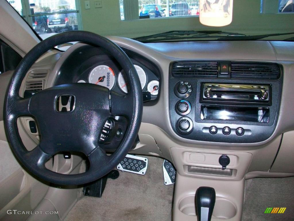 2001 Civic LX Coupe - Clover Green / Beige photo #7