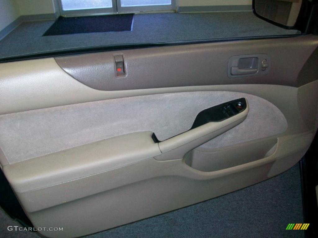 2001 Civic LX Coupe - Clover Green / Beige photo #10