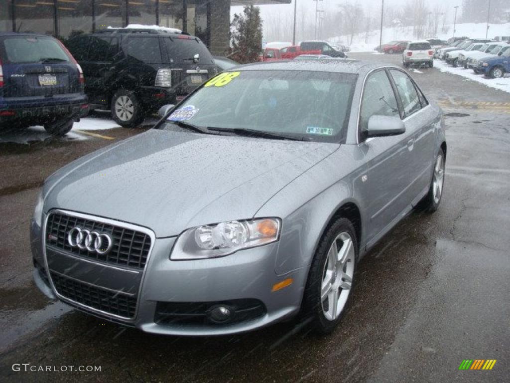 2008 A4 2.0T quattro Sedan - Quartz Grey Metallic / Black photo #11