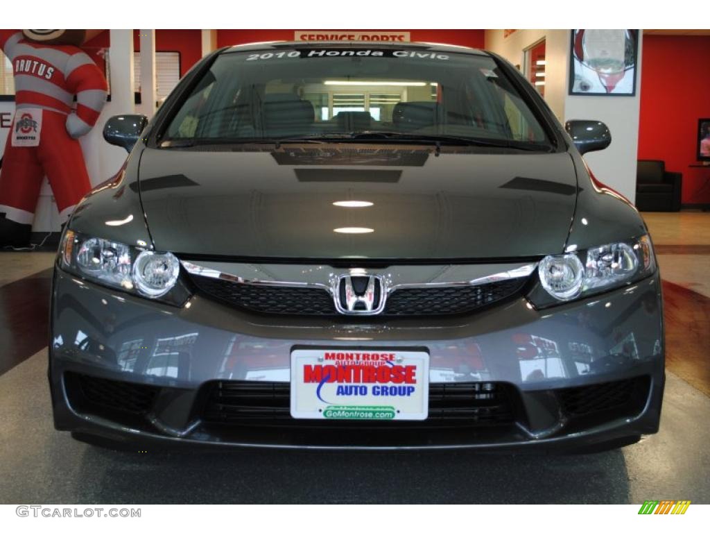 2010 Civic LX Sedan - Polished Metal Metallic / Gray photo #12