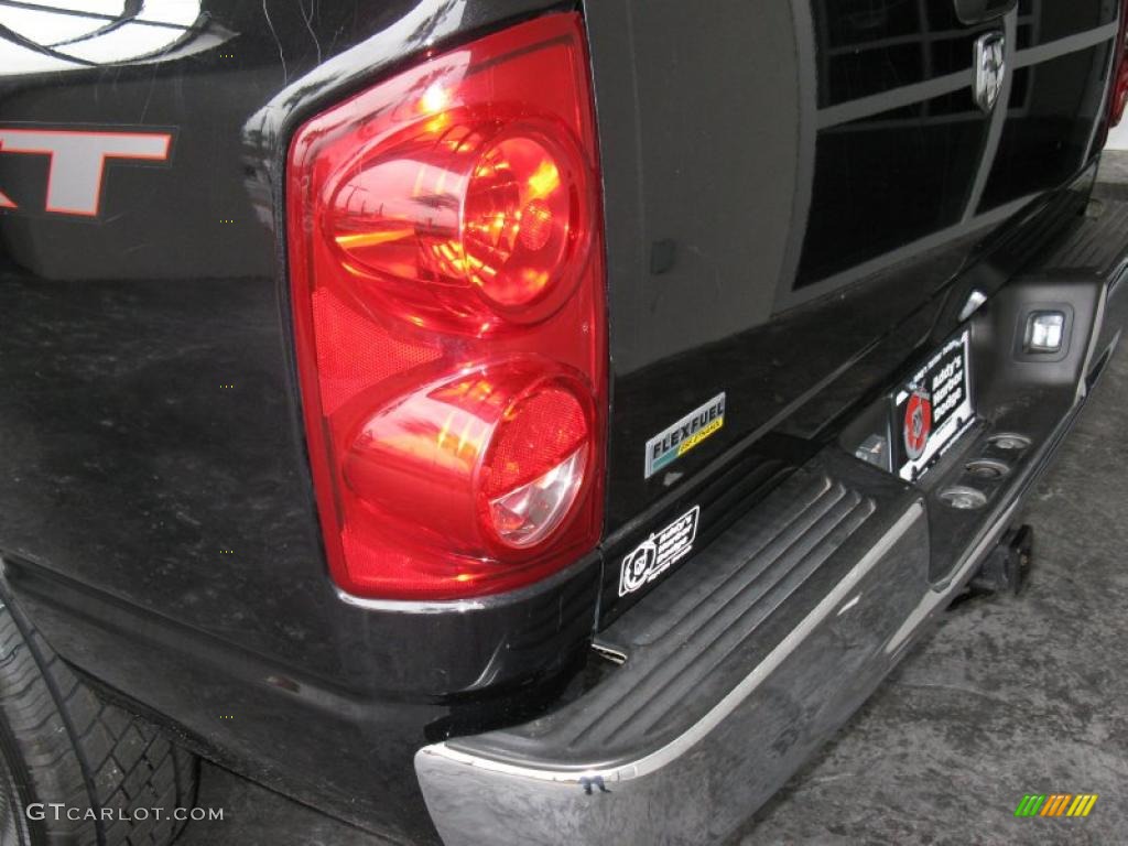 2008 Ram 1500 SXT Quad Cab - Brilliant Black Crystal Pearl / Medium Slate Gray photo #7