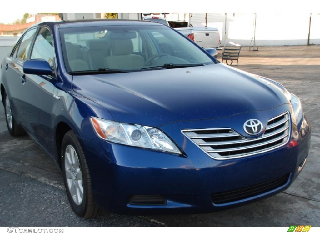 2008 Camry Hybrid - Blue Ribbon Metallic / Bisque photo #4