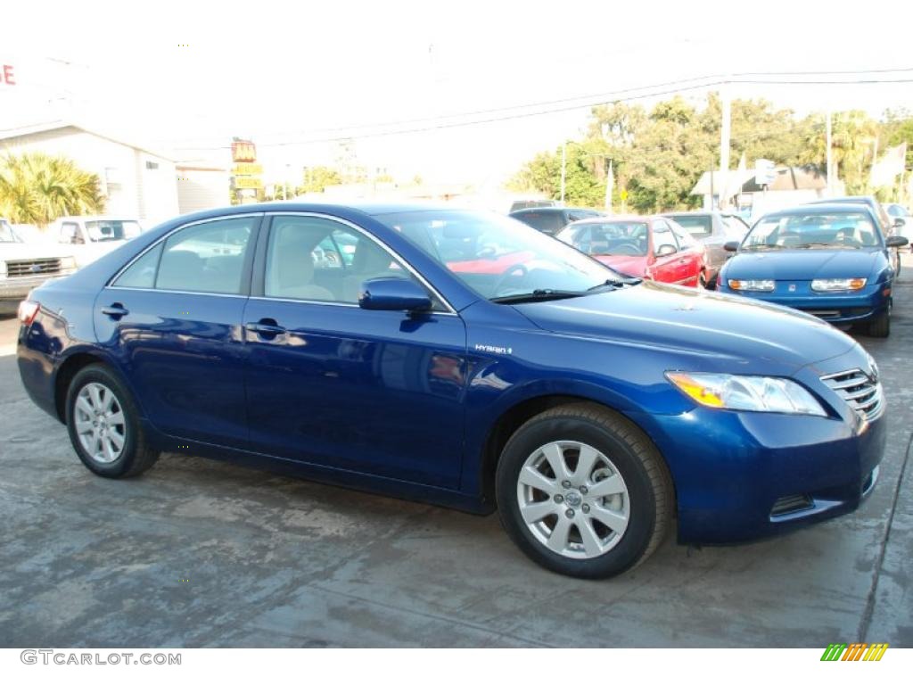 2008 Camry Hybrid - Blue Ribbon Metallic / Bisque photo #8