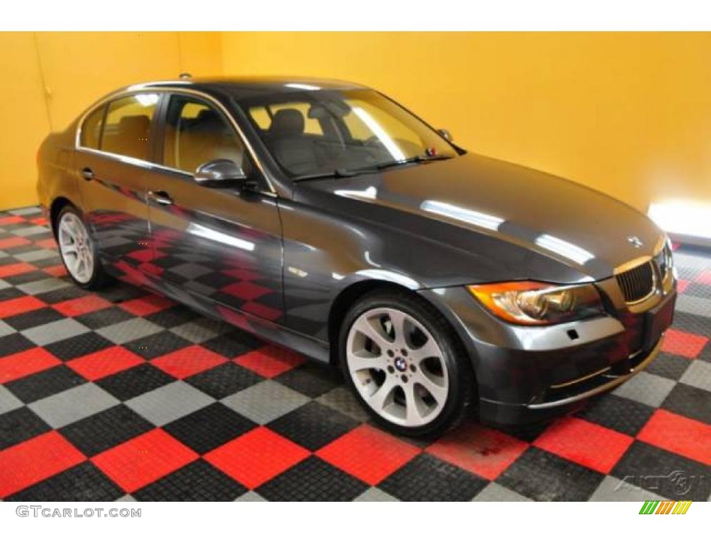 2008 3 Series 335xi Sedan - Sparkling Graphite Metallic / Black photo #2