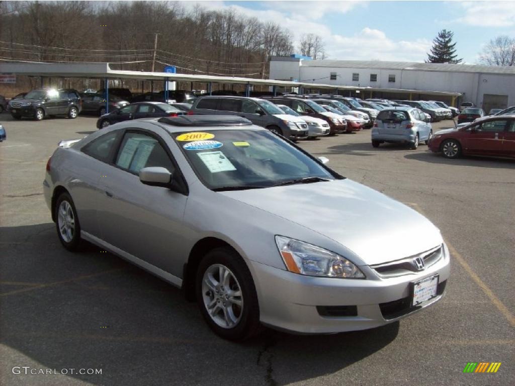 2007 Accord EX Coupe - Alabaster Silver Metallic / Black photo #1