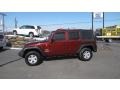 2007 Red Rock Crystal Pearl Jeep Wrangler Unlimited X 4x4  photo #1