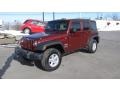 2007 Red Rock Crystal Pearl Jeep Wrangler Unlimited X 4x4  photo #2