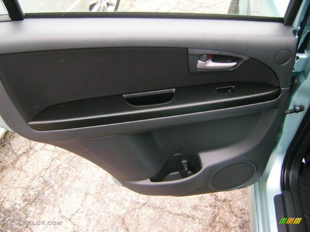 2009 SX4 Sedan - Vapor Blue Metallic / Black photo #13