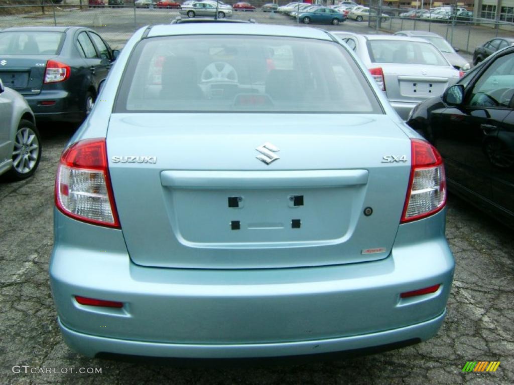 2009 SX4 Sedan - Vapor Blue Metallic / Black photo #4