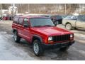 1998 Bright Red Jeep Cherokee SE 4x4  photo #14