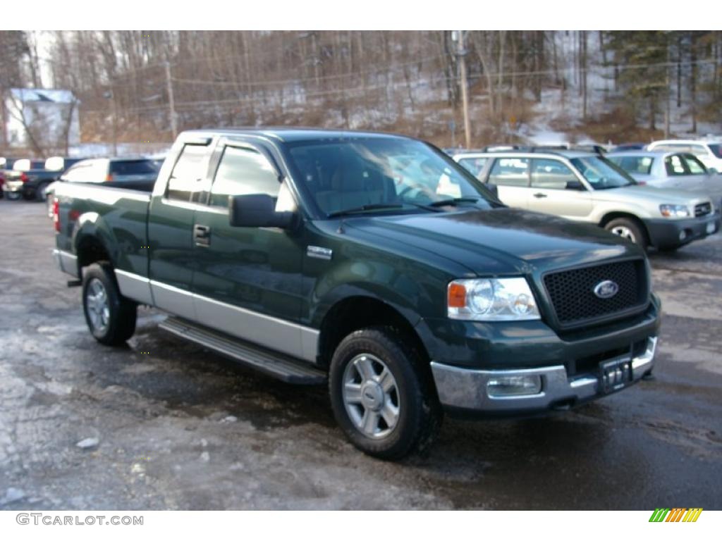 2004 F150 XLT SuperCab 4x4 - Aspen Green Metallic / Medium Graphite photo #16