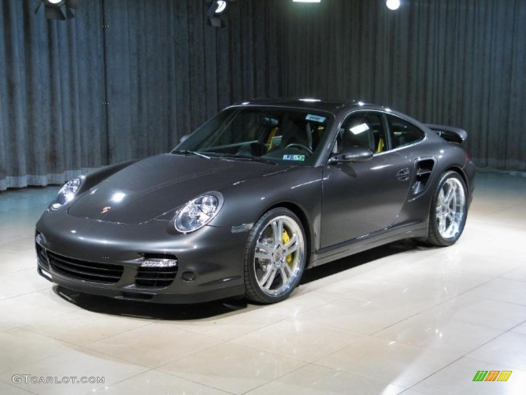 2007 911 Turbo Coupe - Slate Grey Metallic / Black photo #1