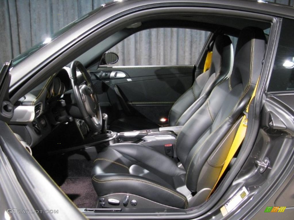 2007 911 Turbo Coupe - Slate Grey Metallic / Black photo #6