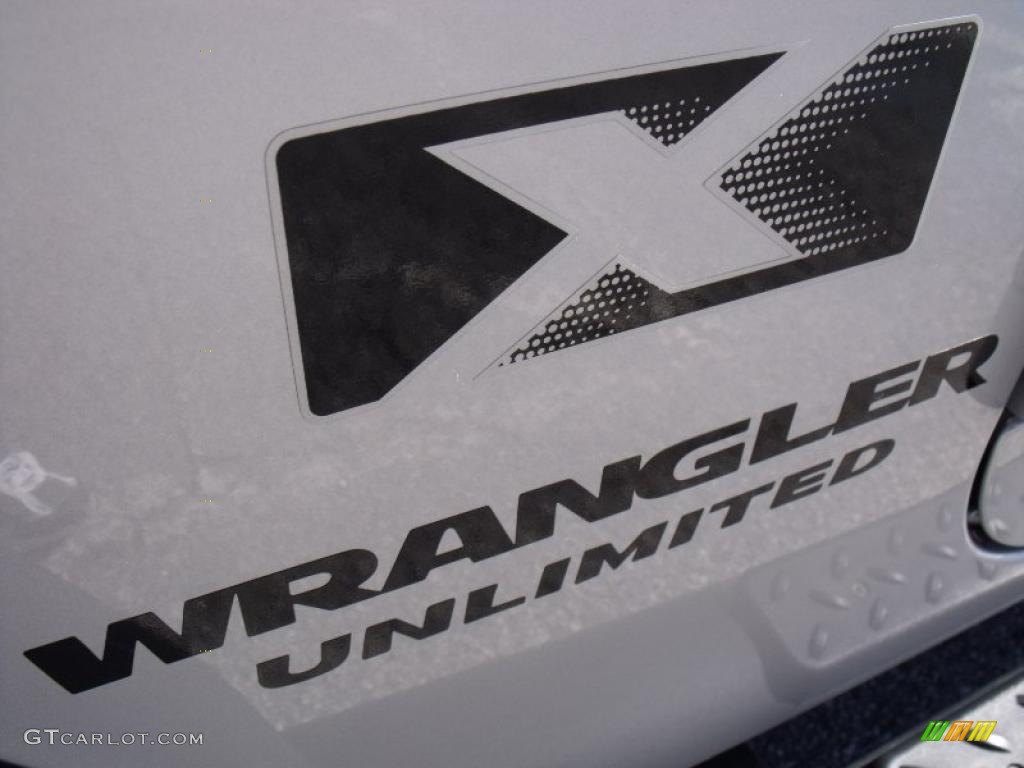 2008 Wrangler Unlimited X 4x4 - Bright Silver Metallic / Dark Slate Gray/Med Slate Gray photo #11