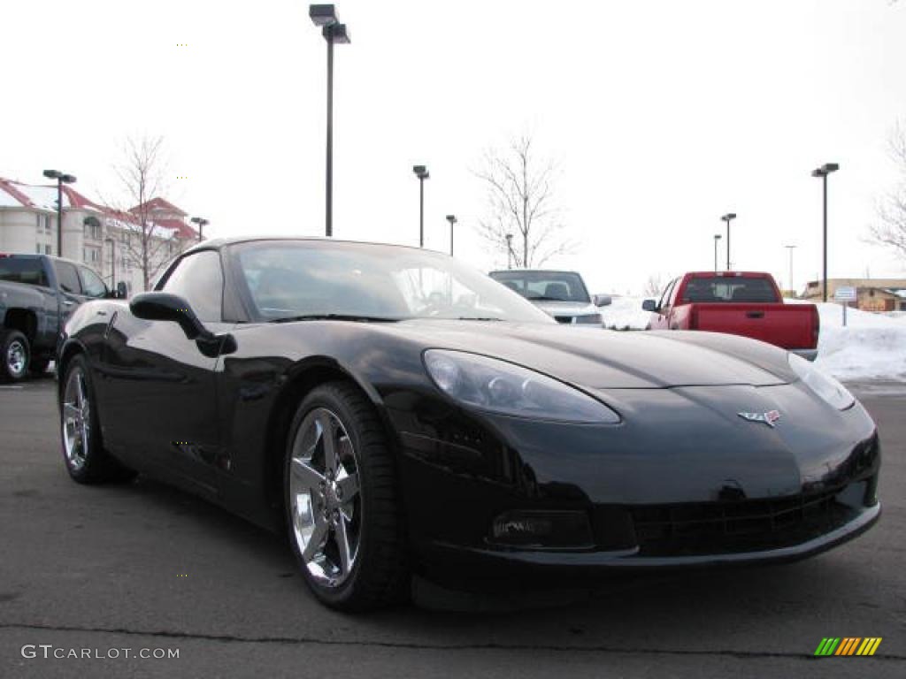 2008 Corvette Coupe - Black / Ebony/Titanium photo #4