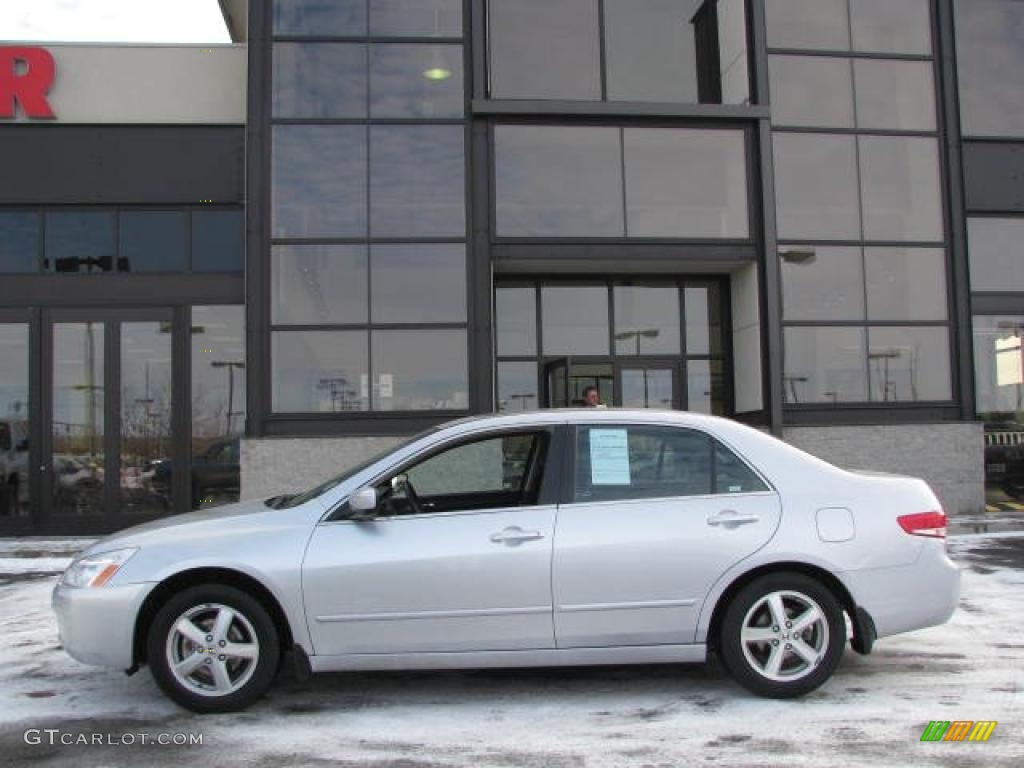 2004 Accord EX Sedan - Satin Silver Metallic / Black photo #1