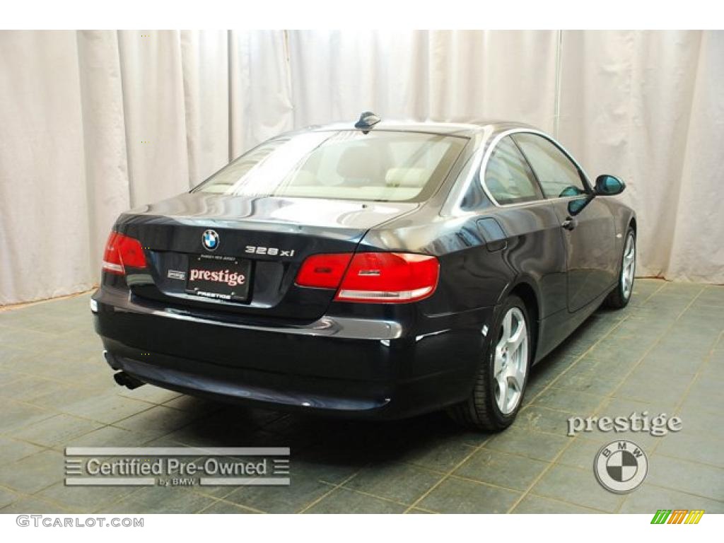 2007 3 Series 328xi Coupe - Monaco Blue Metallic / Beige photo #2