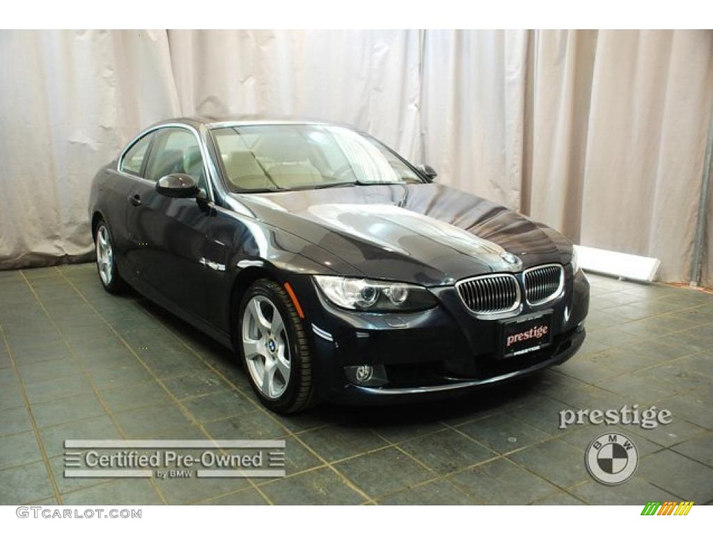 2007 3 Series 328xi Coupe - Monaco Blue Metallic / Beige photo #7