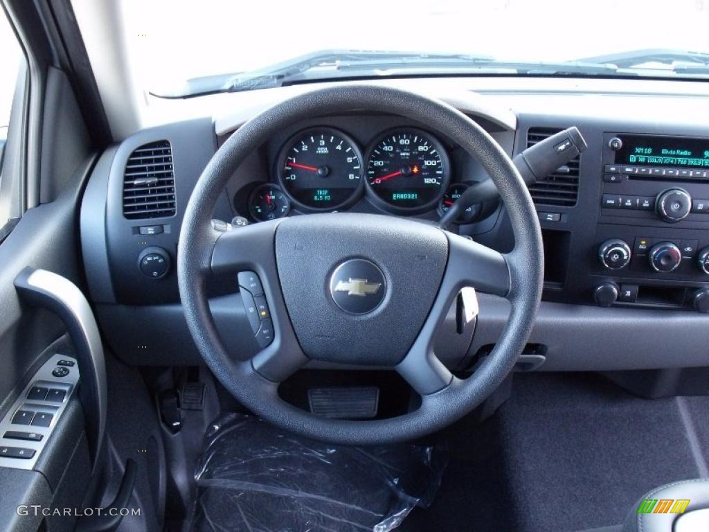 2010 Silverado 1500 LS Extended Cab - Sheer Silver Metallic / Dark Titanium photo #17