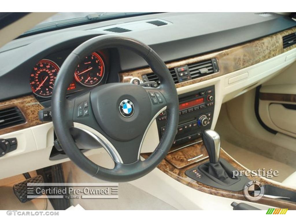 2007 3 Series 328xi Coupe - Monaco Blue Metallic / Beige photo #14
