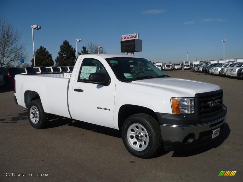 2010 Sierra 1500 Regular Cab - Summit White / Dark Titanium photo #1