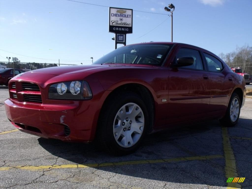 2006 Charger SE - Inferno Red Crystal Pearl / Dark Slate Gray/Light Graystone photo #1