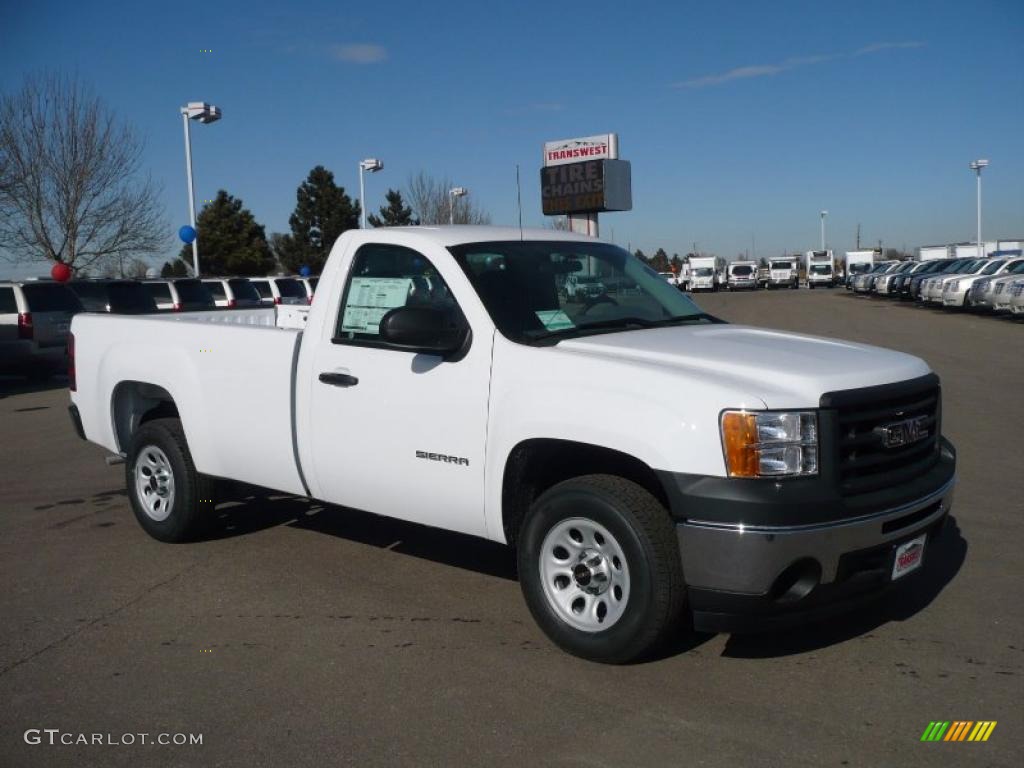 2010 Sierra 1500 Regular Cab - Summit White / Dark Titanium photo #1