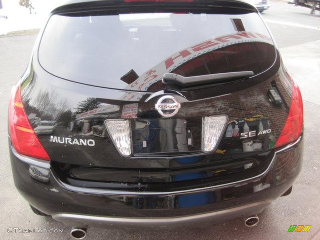 2004 Murano SE AWD - Super Black / Charcoal photo #7