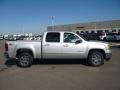 2010 Pure Silver Metallic GMC Sierra 1500 SLT Crew Cab 4x4  photo #3