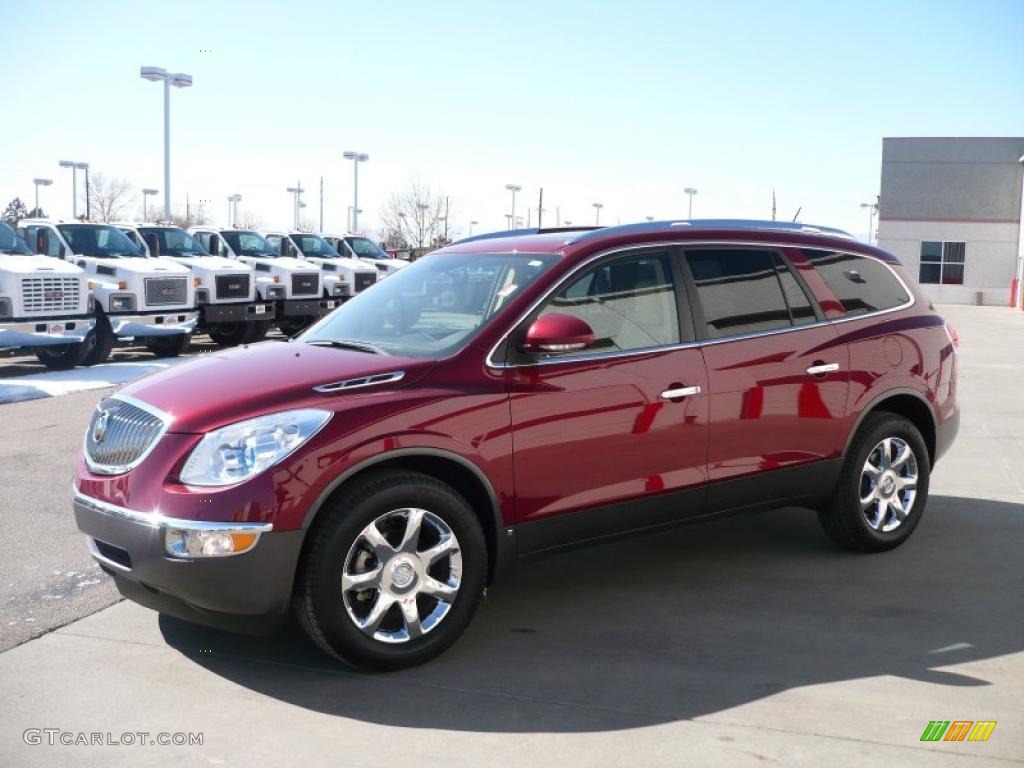 2009 Enclave CXL AWD - Red Jewel Tintcoat / Cocoa/Cashmere photo #3